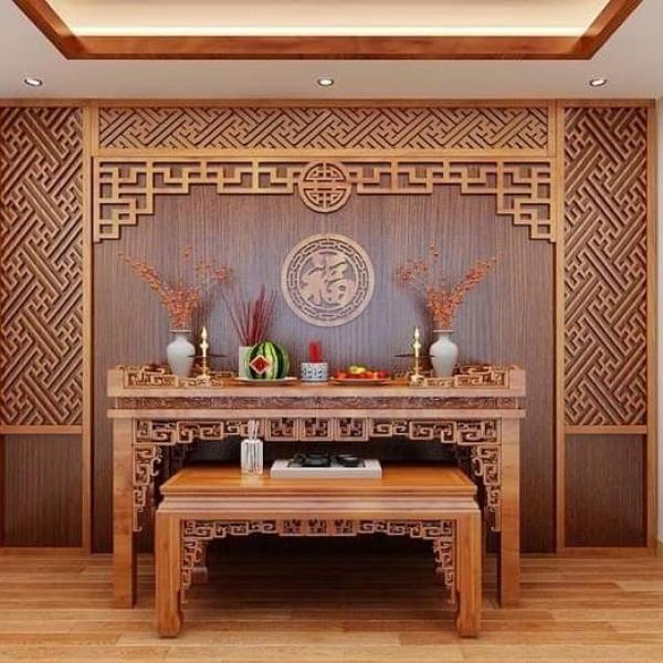 Các mẫu thiết kế phòng thờ phong thủy 2025