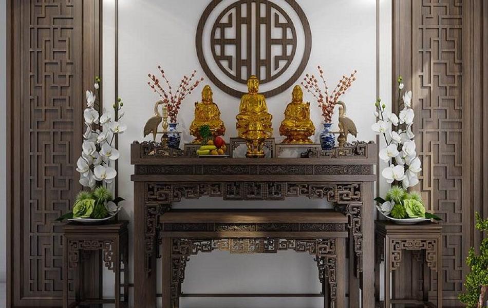 Các mẫu thiết kế phòng thờ phong thủy 2025