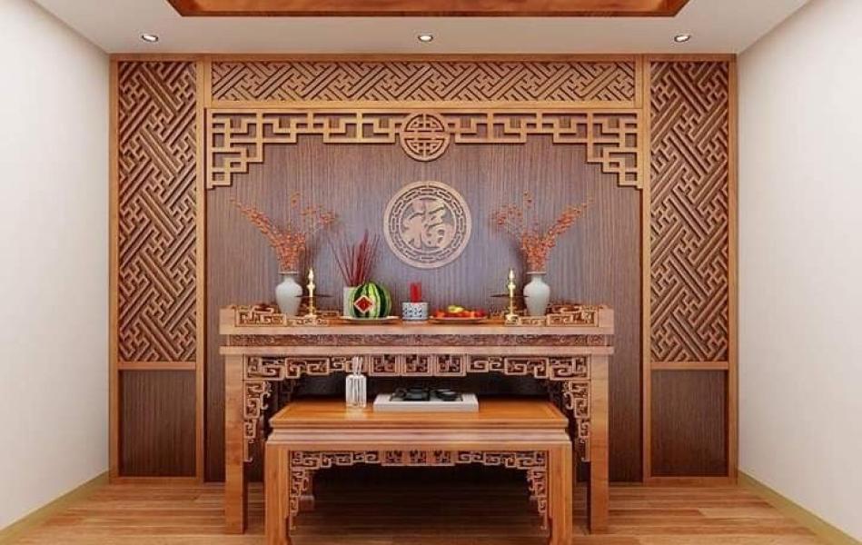 Các mẫu thiết kế phòng thờ phong thủy 2025