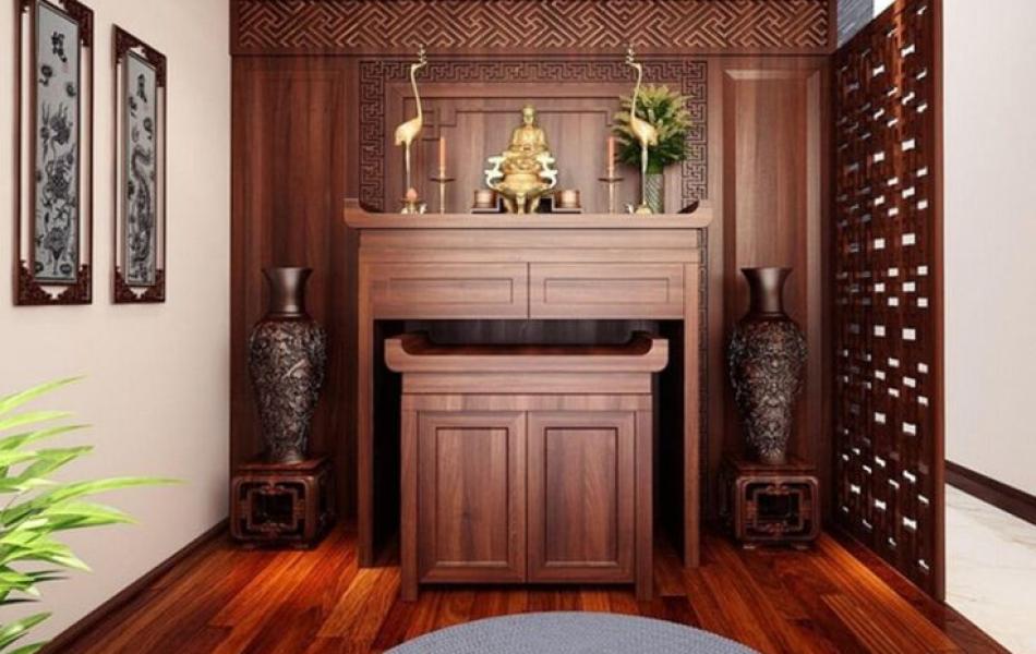 Các mẫu thiết kế phòng thờ phong thủy 2025