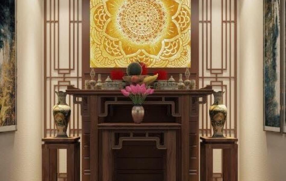 Các mẫu thiết kế phòng thờ phong thủy 2025