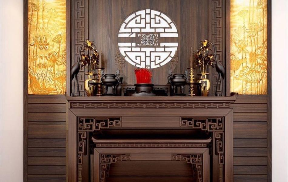 Các mẫu thiết kế phòng thờ phong thủy 2025