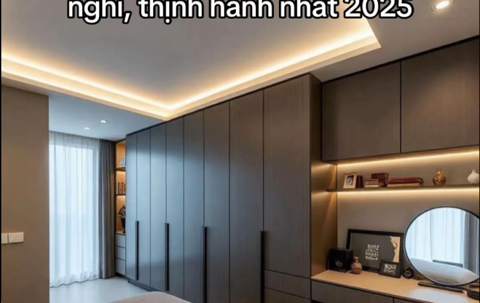 Tủ quần áo kết hợp với bàn tiện nghi, thịnh hành nhất 2025